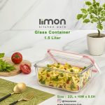 ظرف شیشه ای مستطیل 1/5 لیتر