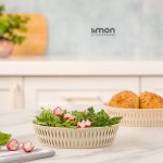 سبد سبزی بیضی طرح بامبو