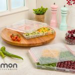 ظرف فریزری چهارخانه کوچک