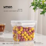 ظرف شیشه ای مستطیل دربدار 920 میلی لیتر