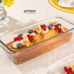تابه شیشه ای مستطیل 1.7 لیتر