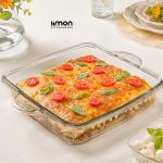 تابه شیشه ای چهارگوش 3 لیتر
