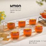 فنجان شیشه ای دسته دار