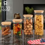 بانکه پیرکس چهارگوش درب بامبو خارجی