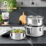 ظرف غذا استیل 3 عددی یونیک