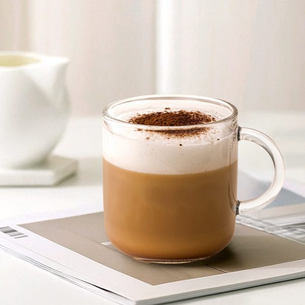 فنجان شیشه ای دسته دار 260 سی سی