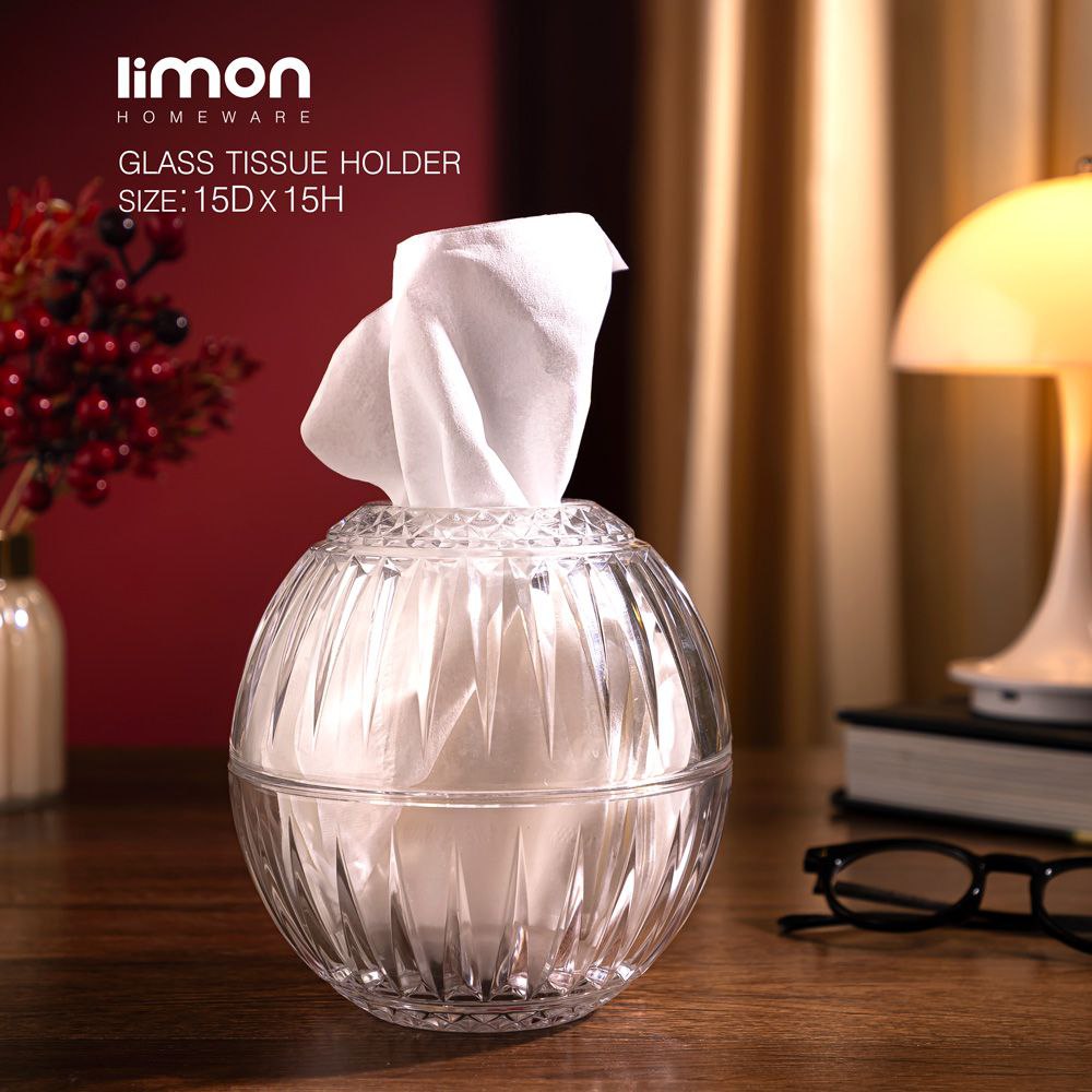 IMG_20251218_120052_324 جا دستمال شیشه ای گرد - Image 1