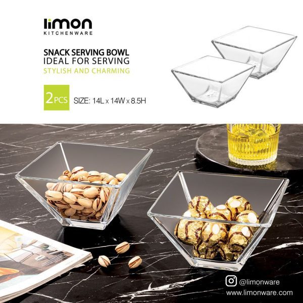 پسته خوری شیشه ای دوعددی